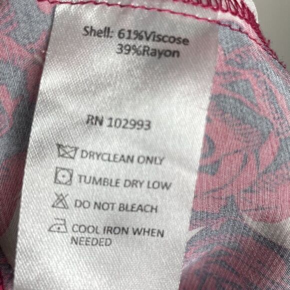 PETER SOM Collective Pop Art Dress Womens 0 Red Floral Shift Short Sleeve - Picture 15 of 15